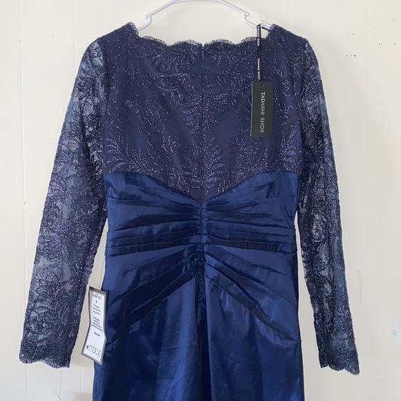 TADASHI SHOJI DEX EMBROIDERED TAFFETA DRESS Sz 6 - Picture 8 of 15